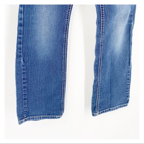 Faded Glory Girls Jeans Embellished Button Close Pockets Size 8 - Picture 4 of 7
